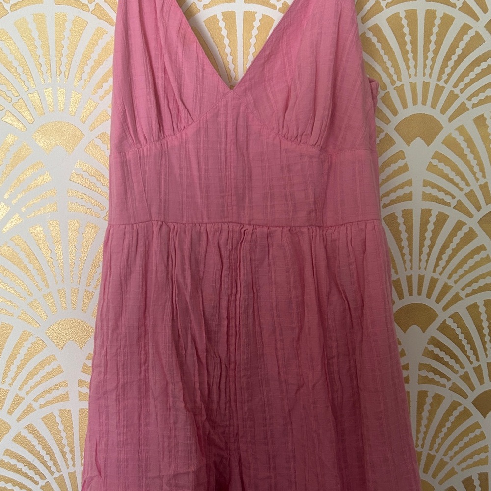 American Eagle Pink V-Neck Romper